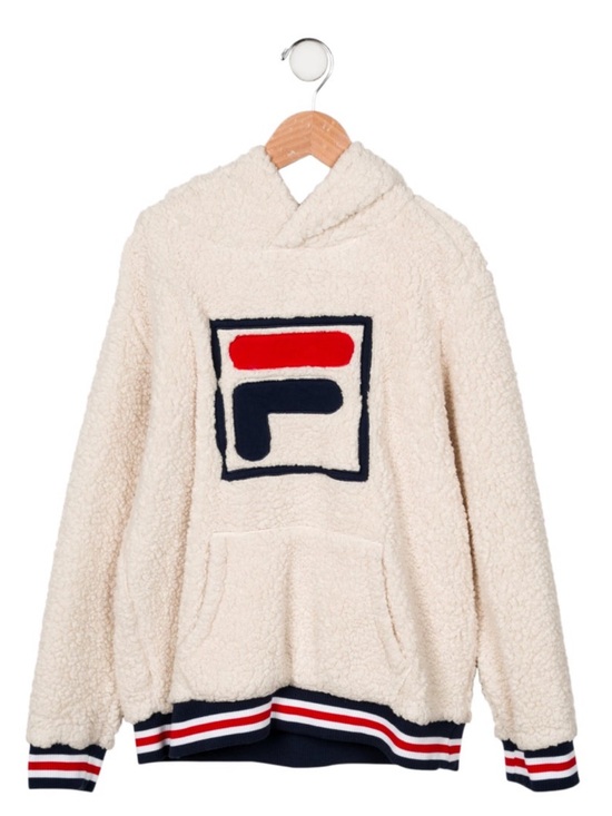 Fila Other - ✨ FILA GIRLS FAUX SHEARLING HOODED PULLOVER